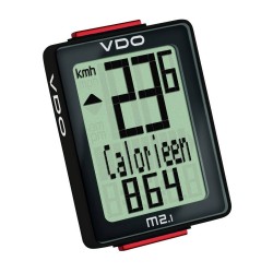 VDO fietscomputer M2.1 WR zwart