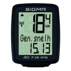 Sigma fietscomputer BC 7.16 ATS zwart