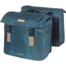 Basil Elegance - dubbele fietstas MIK - 40-49 liter - estate blauw